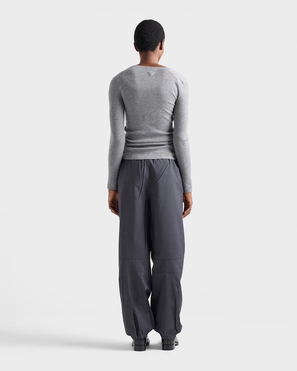 Jogginghose aus Light Mohair - Schiefergrau Jogginghose aus Light Mohair - Schiefergrau