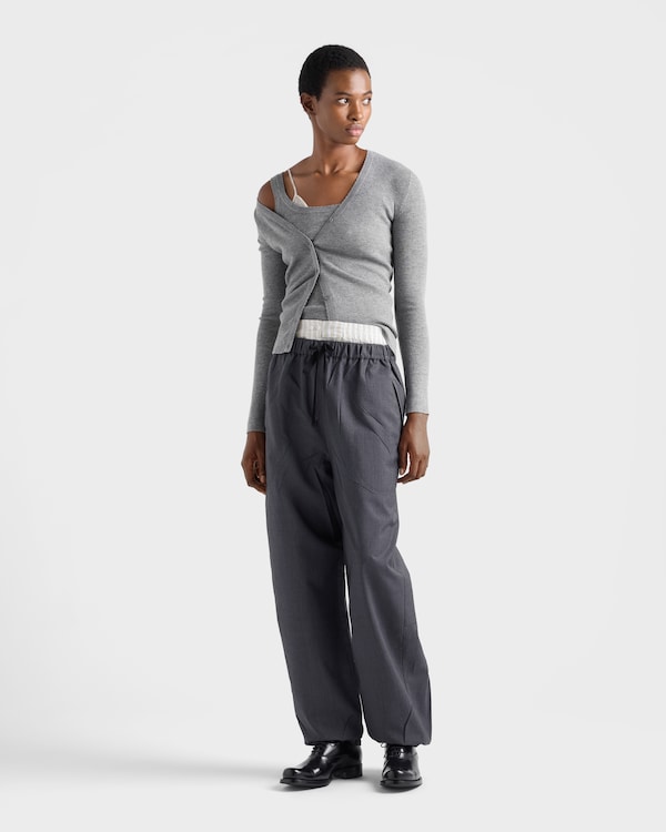 Jogginghose aus Light Mohair - Schiefergrau Jogginghose aus Light Mohair - Schiefergrau