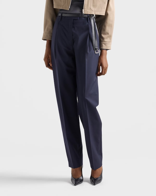 Hose aus leichtem Mohair - Blau Hose aus leichtem Mohair - Blau