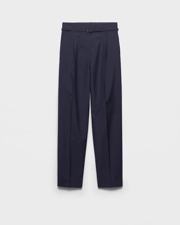 Hose aus leichtem Mohair - Blau Hose aus leichtem Mohair - Blau