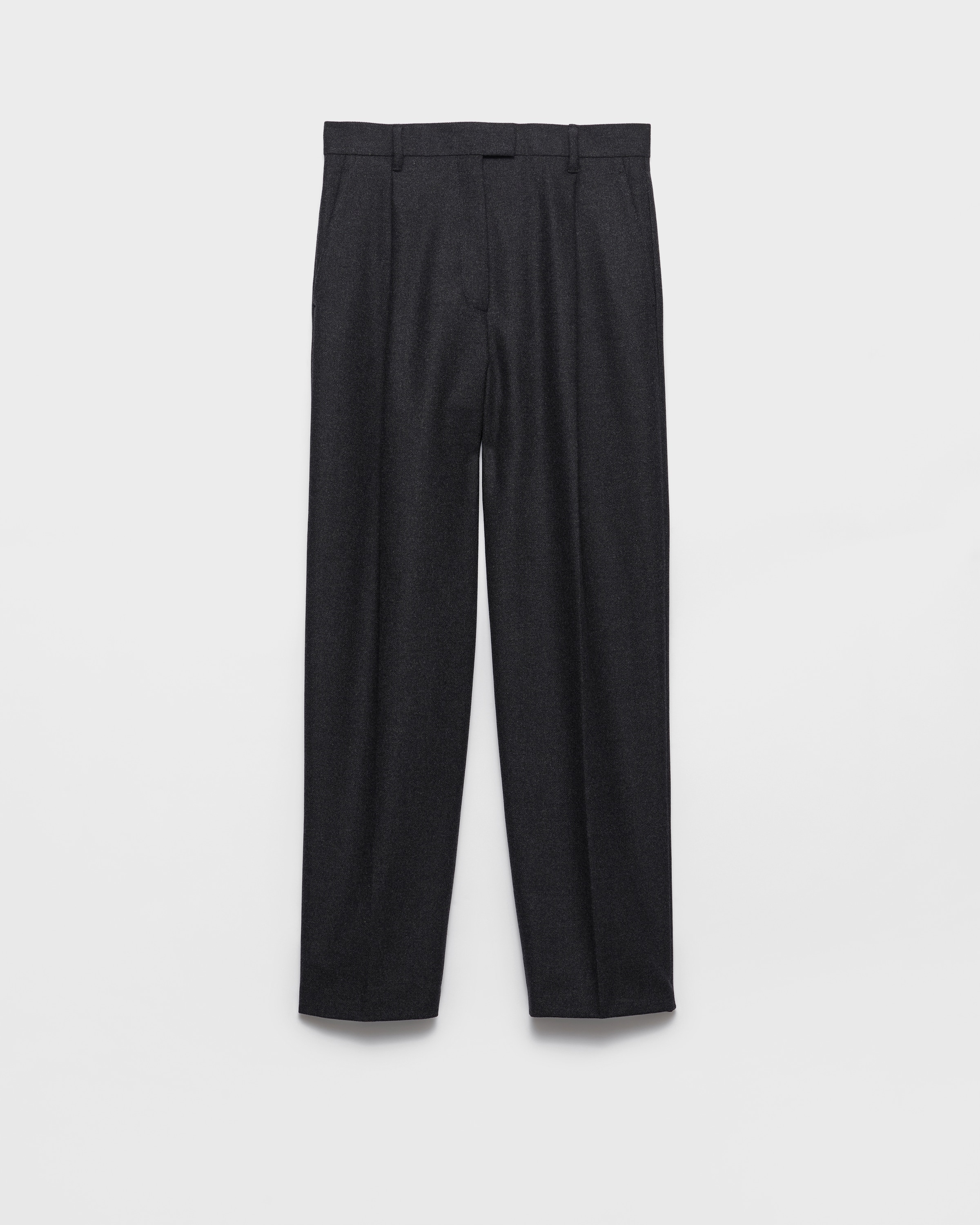 Anthracite Gray Re-wool Pants | PRADA - Canada