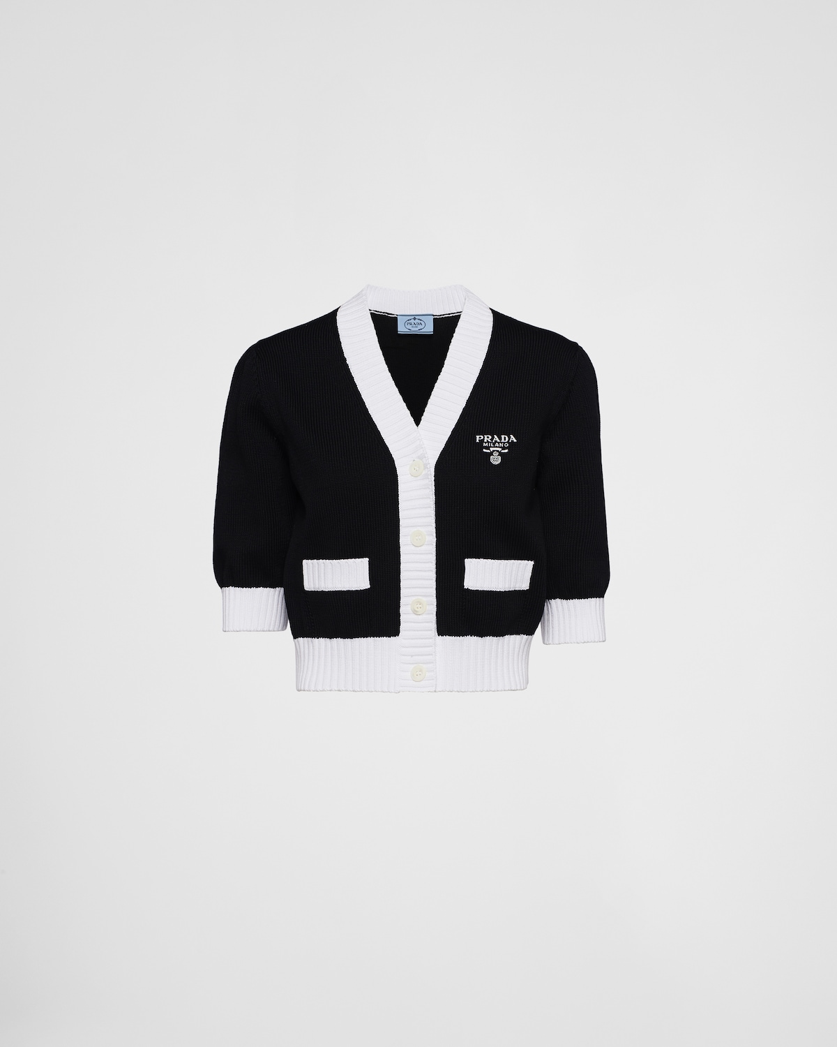 Cropped cotton cardigan
