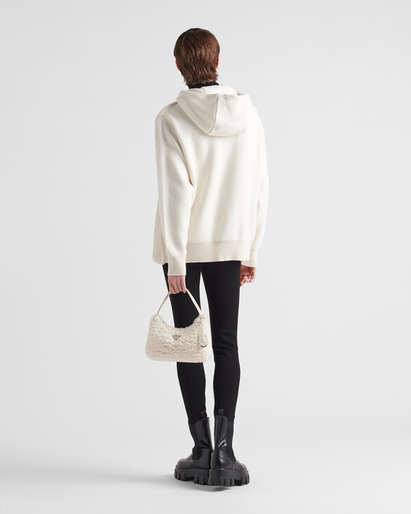 Oversized cashmere and shearling sweatshirt Oversized cashmere and shearling sweatshirt