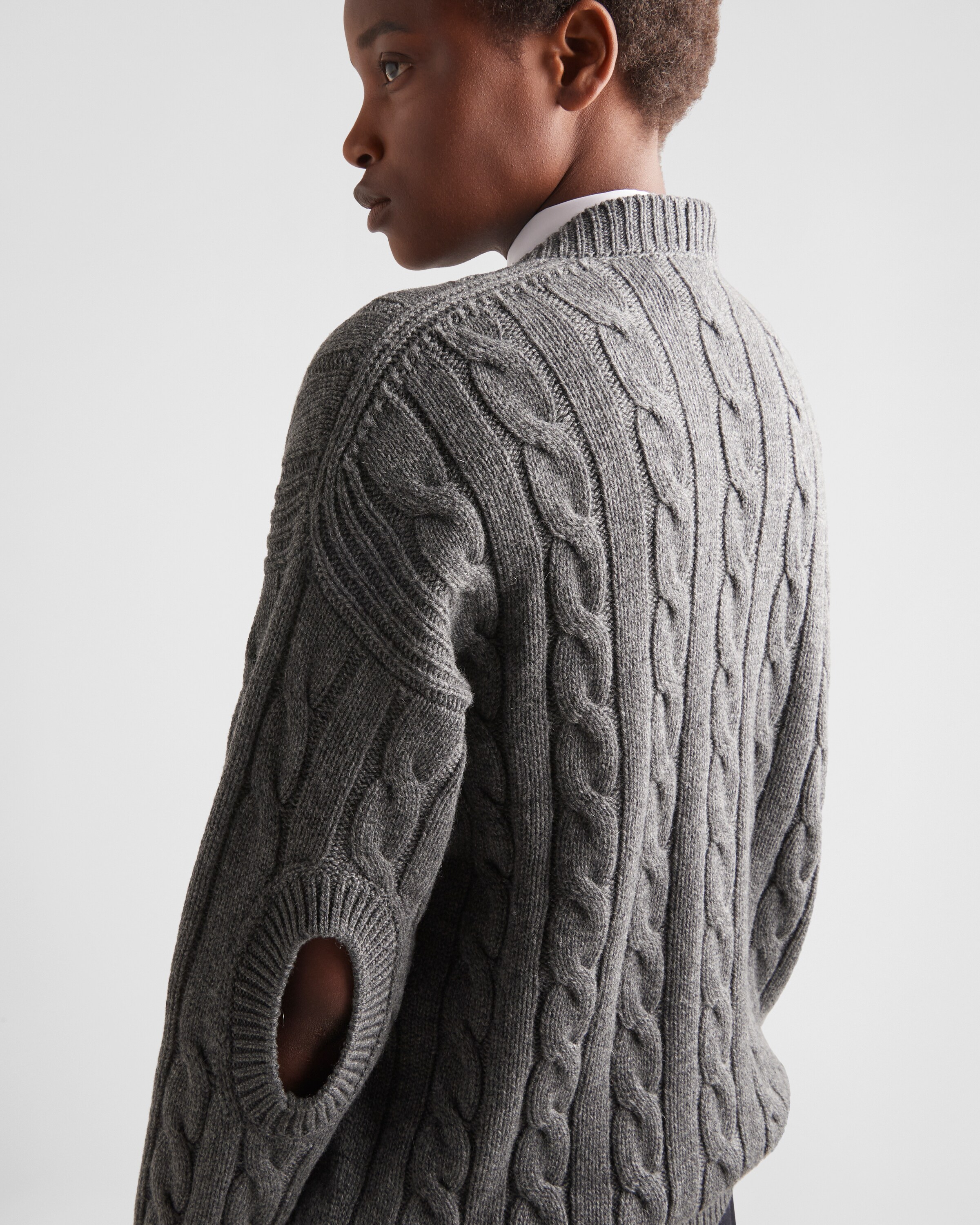 Prada Cashmere cable knit cardigan 4