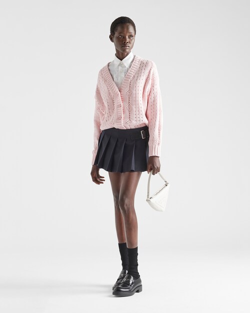 Prada Cardigan en coton à maille ajourée 2