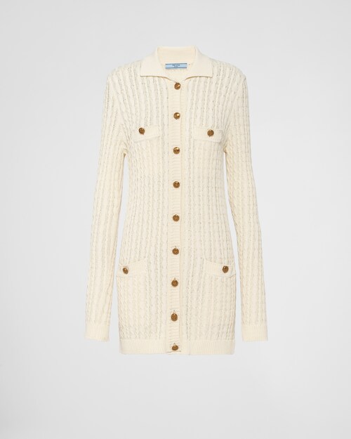 Prada Cable-knit cotton mini-dress 1