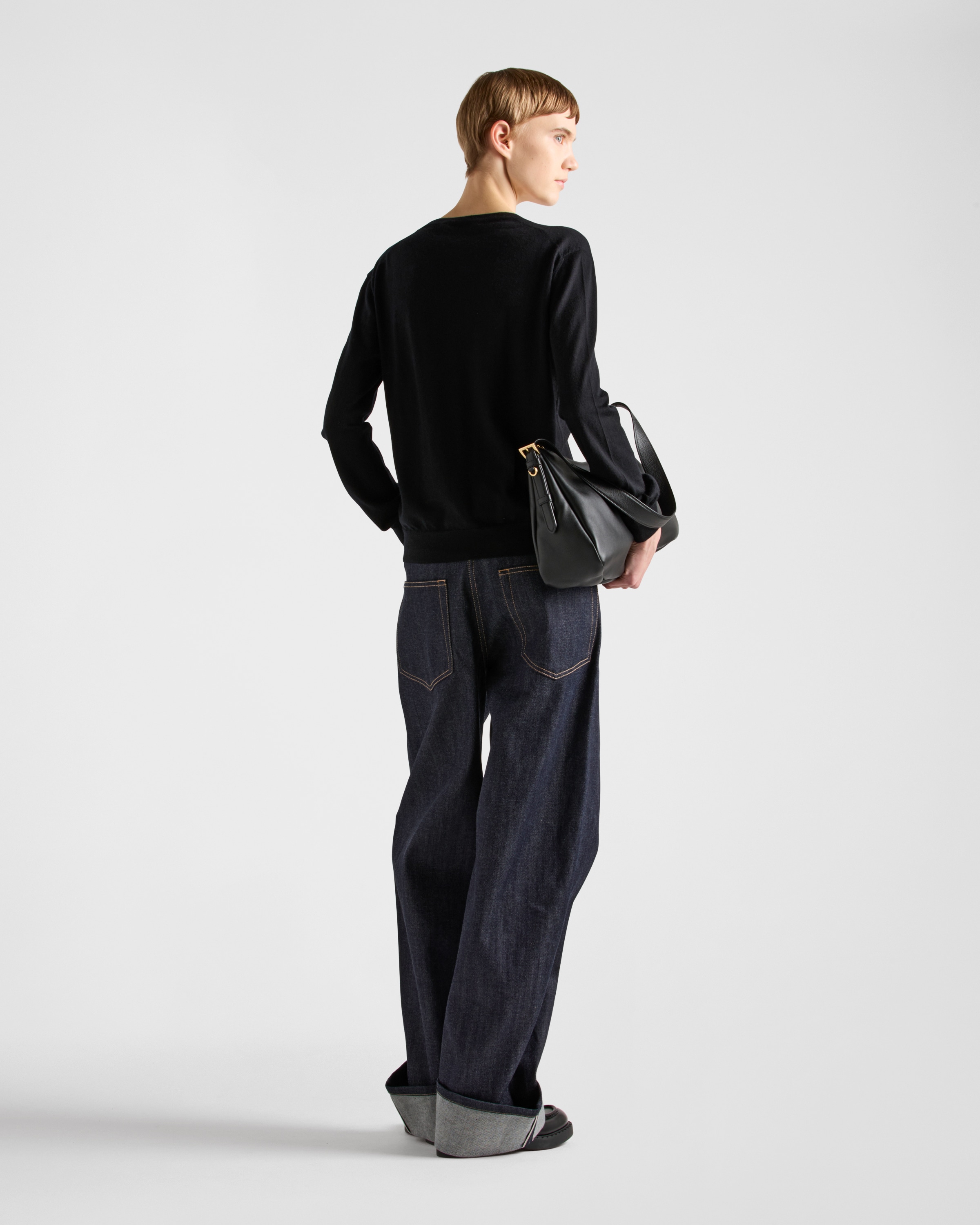 PRADA ブラックニットカーディガン フード付き PRADA ブラックニットカーディガン フード付き プラダ(PRADA)プラダ