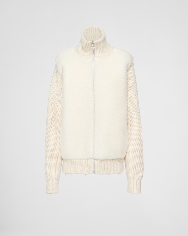 Ivory Cashmere cardigan | PRADA
