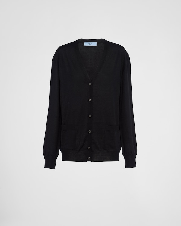 Azalea Red Cashmere cardigan | PRADA