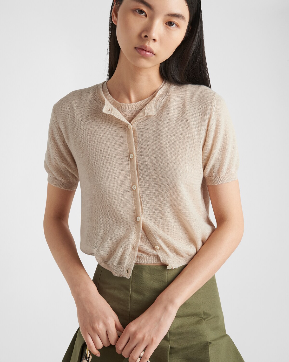 PRADA 25S SHORT-SLEEVE SWEATER 278