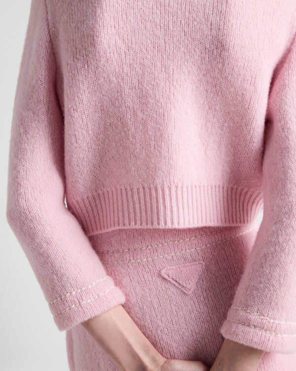 Prada Women Skin Pink Cashmere Sweater