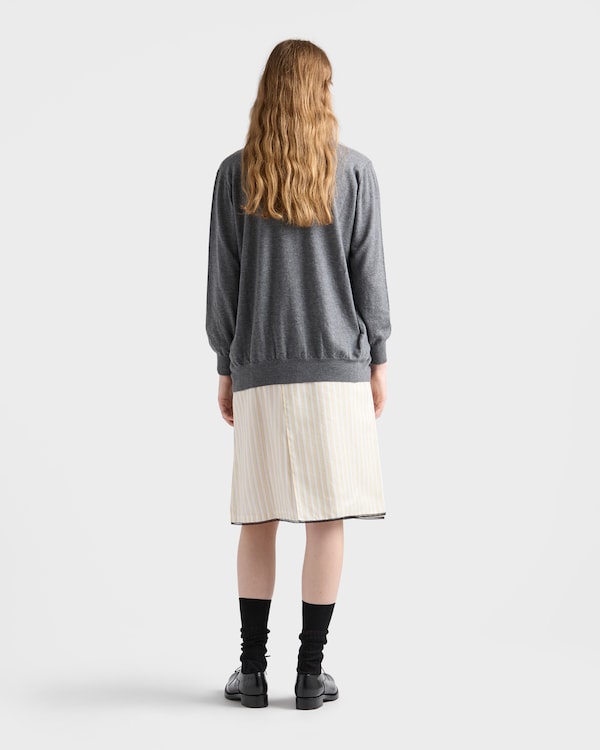 Strickjacke aus Kaschmir - Schiefergrau Strickjacke aus Kaschmir - Schiefergrau