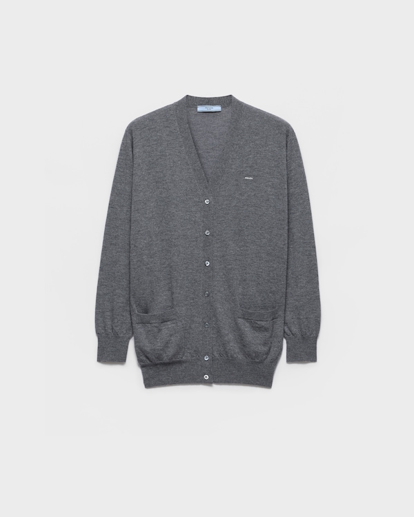 Strickjacke aus Kaschmir - Schiefergrau Strickjacke aus Kaschmir - Schiefergrau