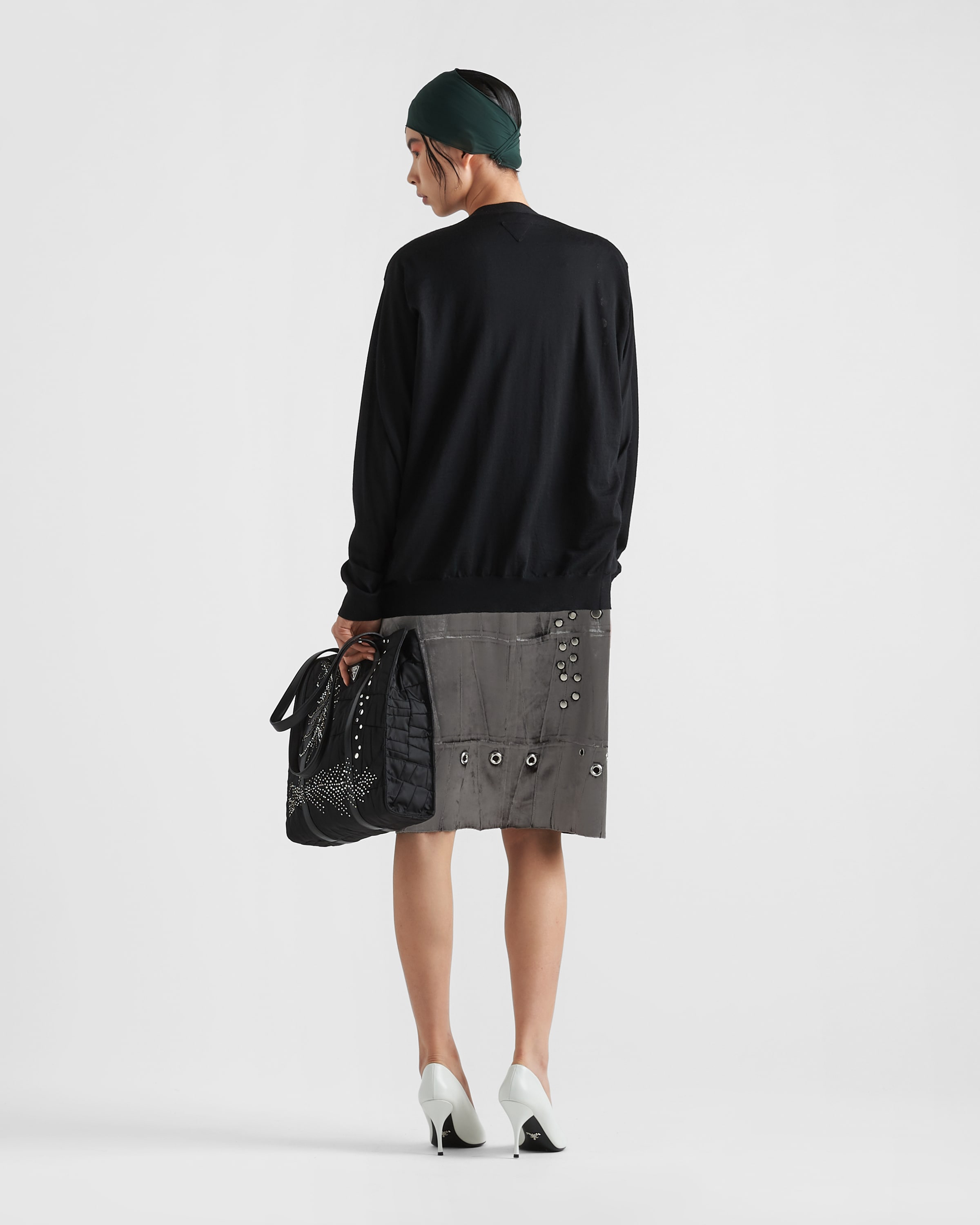 Black Superfine Wool Cardigan | PRADA