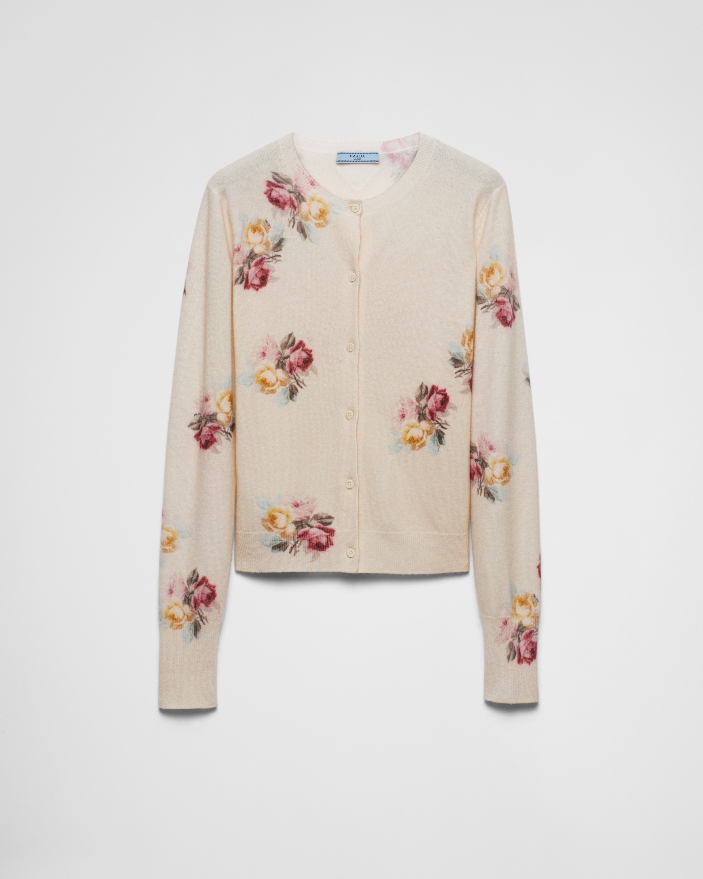 PRADA PRINTED WOOL CARDIGAN