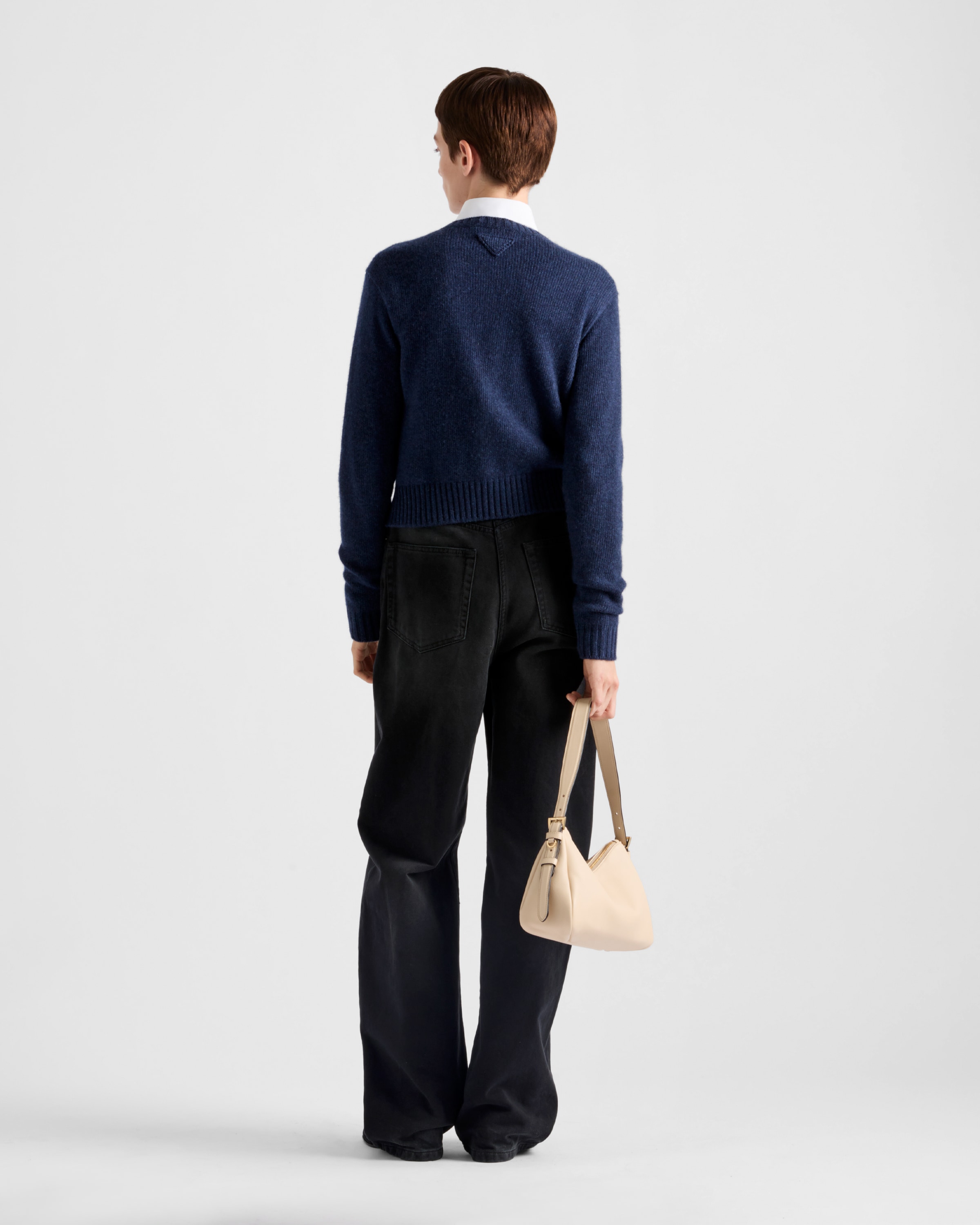 ネイビー Re-cashmere カーディガン | PRADA - 日本