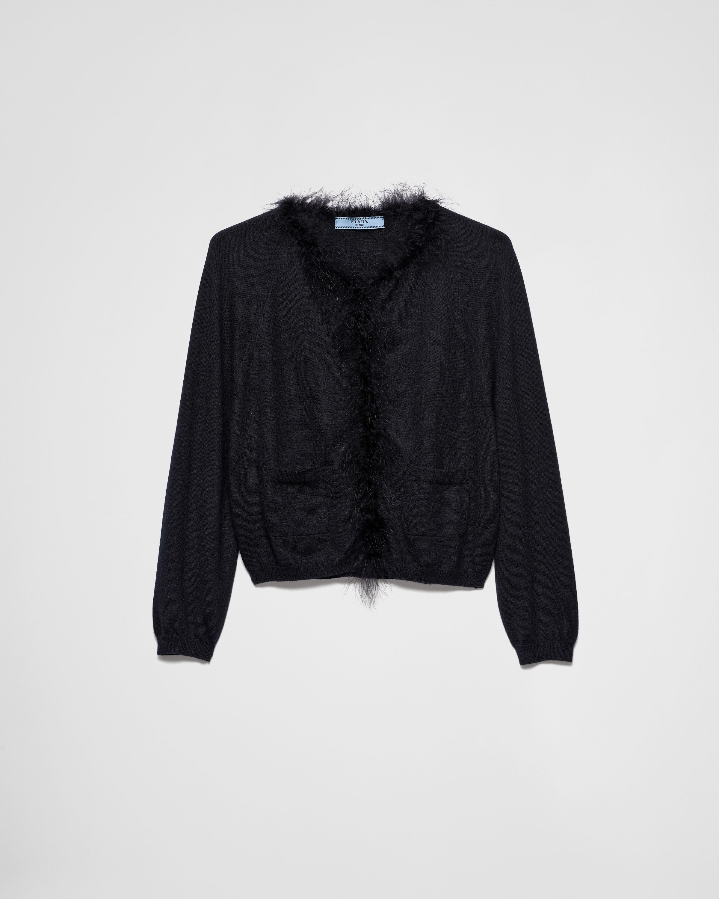 Cardigan in cashmere Nero | PRADA