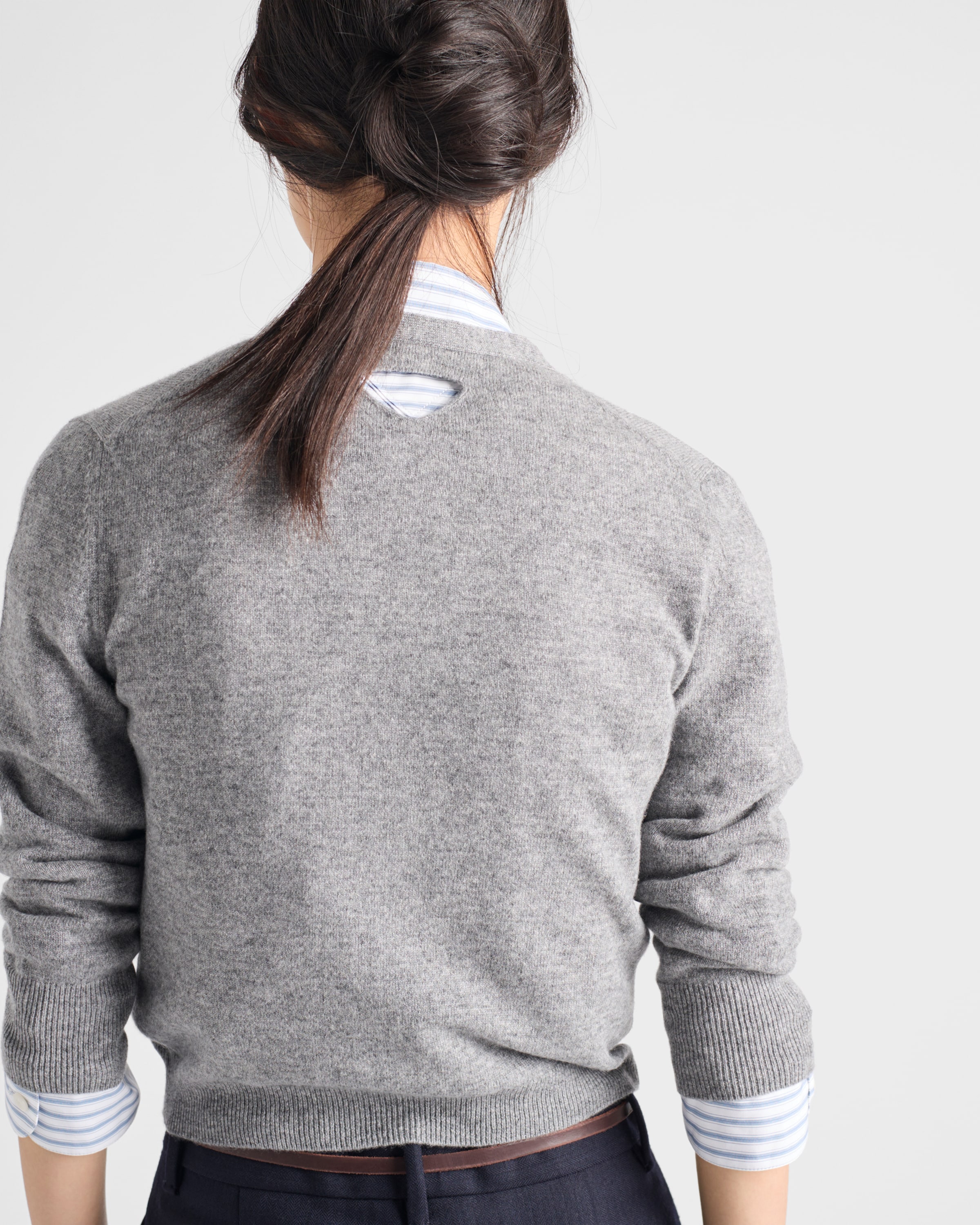 Grey Cashmere cardigan | PRADA - United States