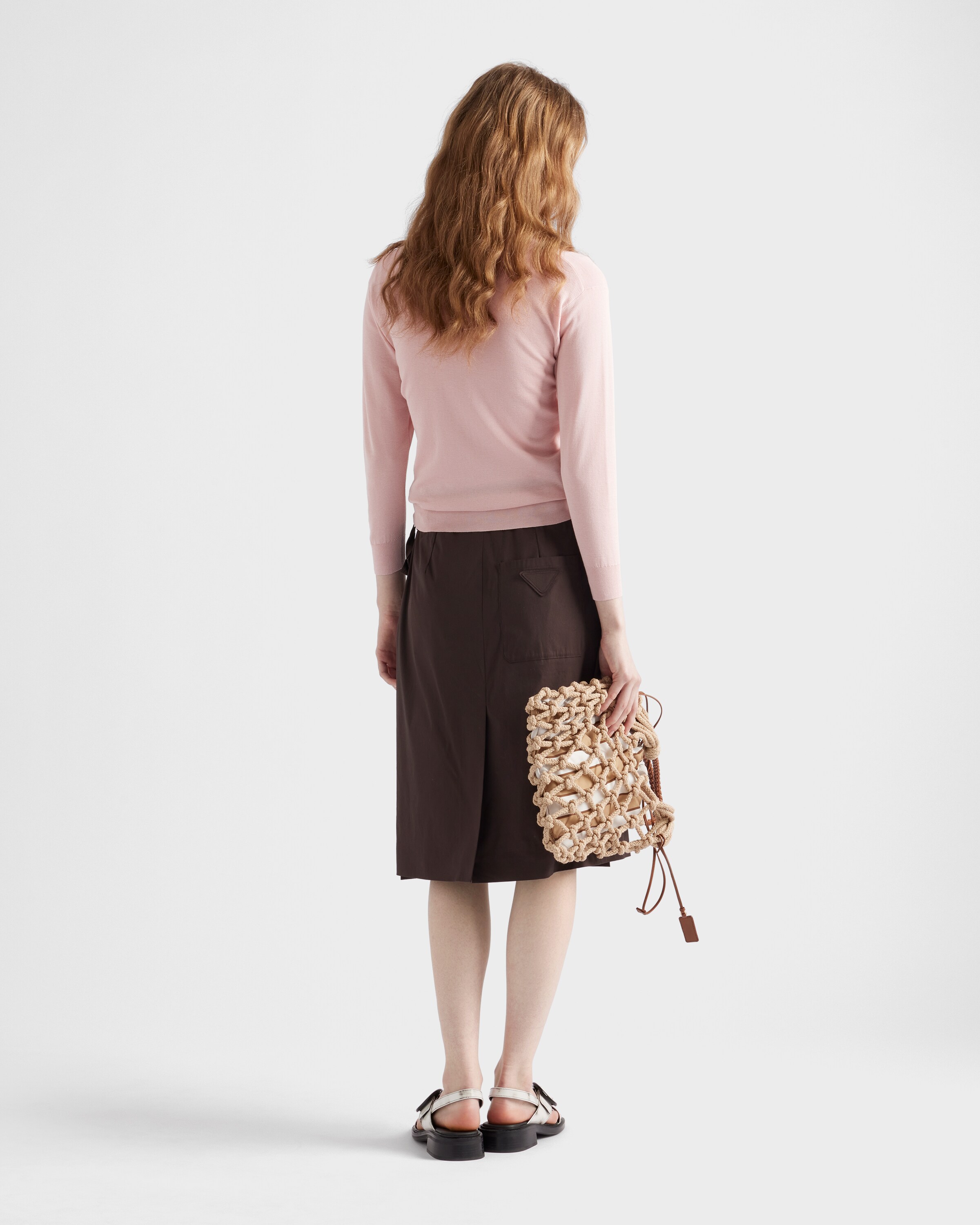 PRADA Sparkling Ribbon Silky Drape Cardigan