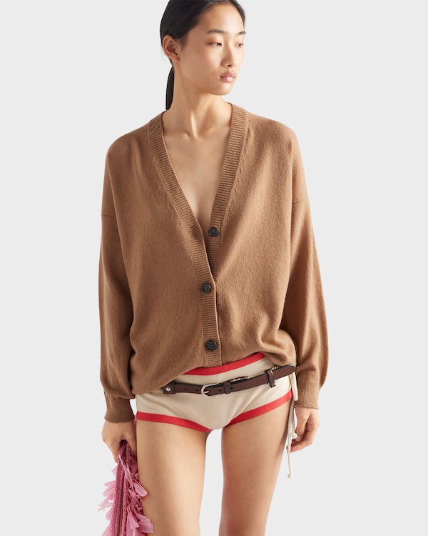 Cashmere cardigan - Camel Brown Cashmere cardigan - Camel Brown