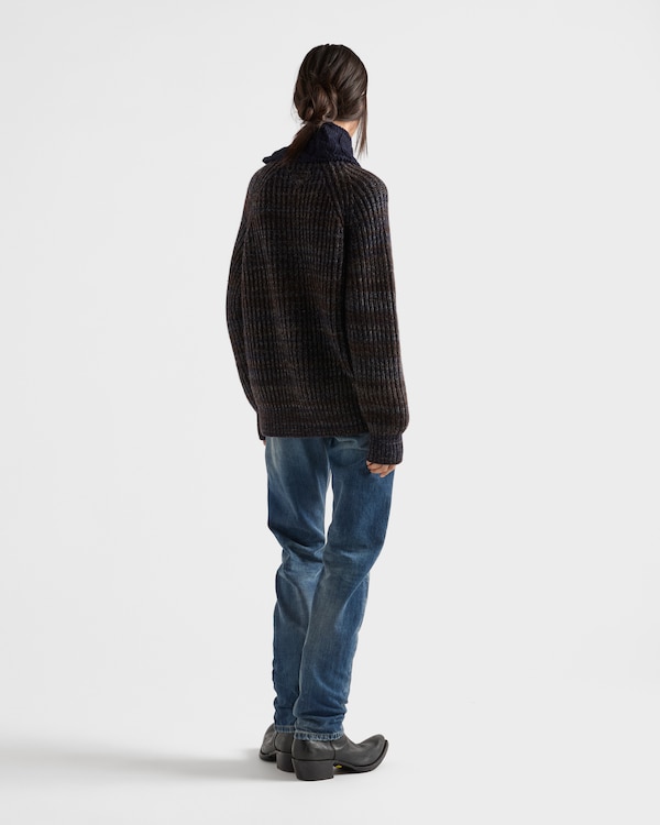 Mouliné wool cardigan Mouliné wool cardigan