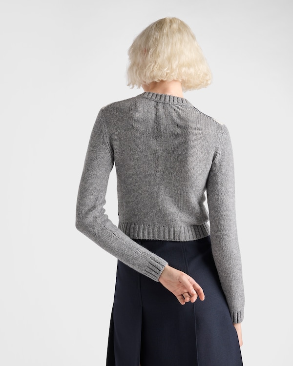 菱形花纹针织羊绒开衫 菱形花纹针织羊绒开衫