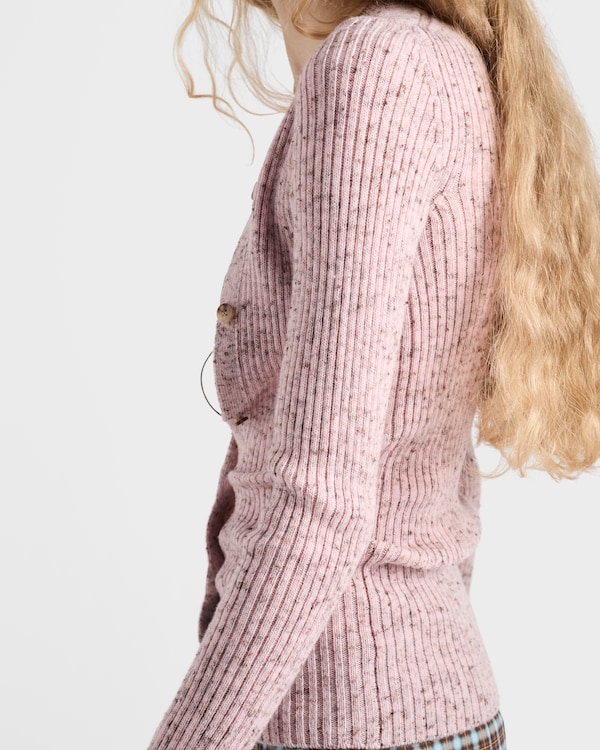 リブ編み カーディガン リブ編み カーディガン