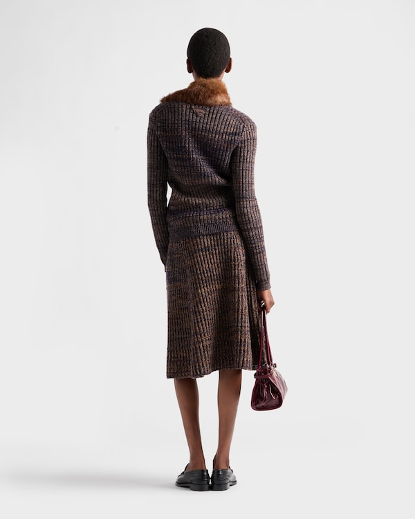 Mouliné wool cardigan Mouliné wool cardigan