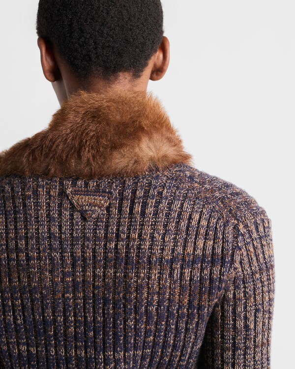 Mouliné wool cardigan Mouliné wool cardigan