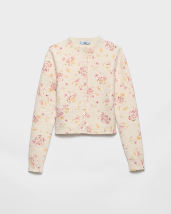 Floral print wool cardigan Floral print wool cardigan