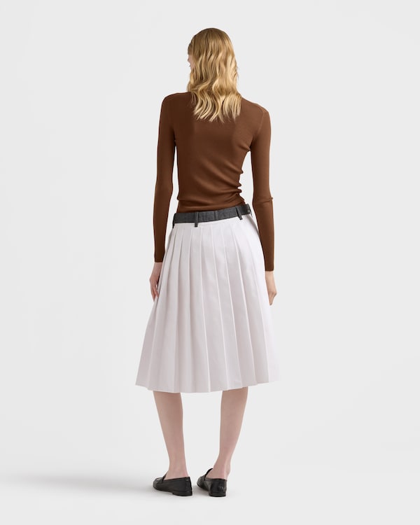 Ribbed knit wool cardigan - Tobacco Ribbed knit wool cardigan - Tobacco