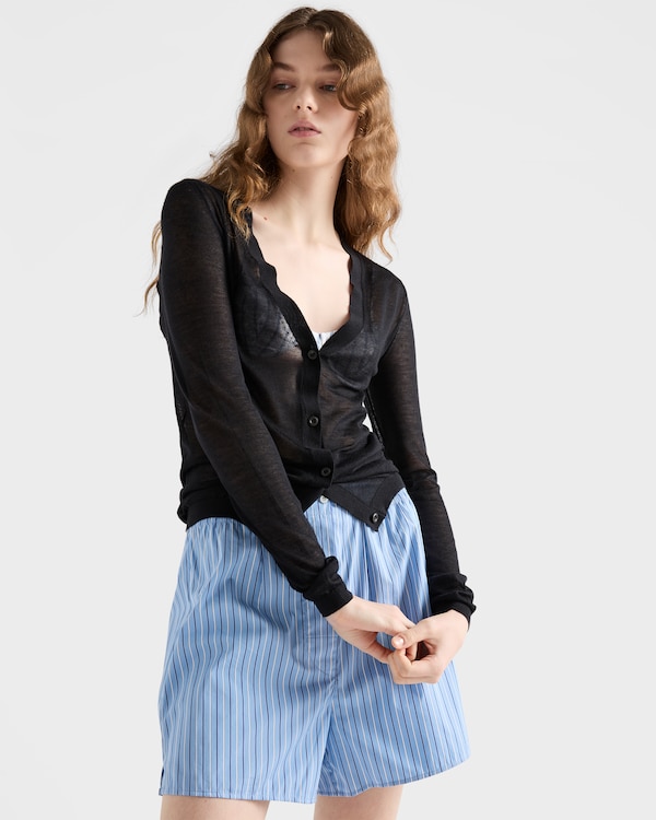 Cashmere and silk cardigan - Black Cashmere and silk cardigan - Black