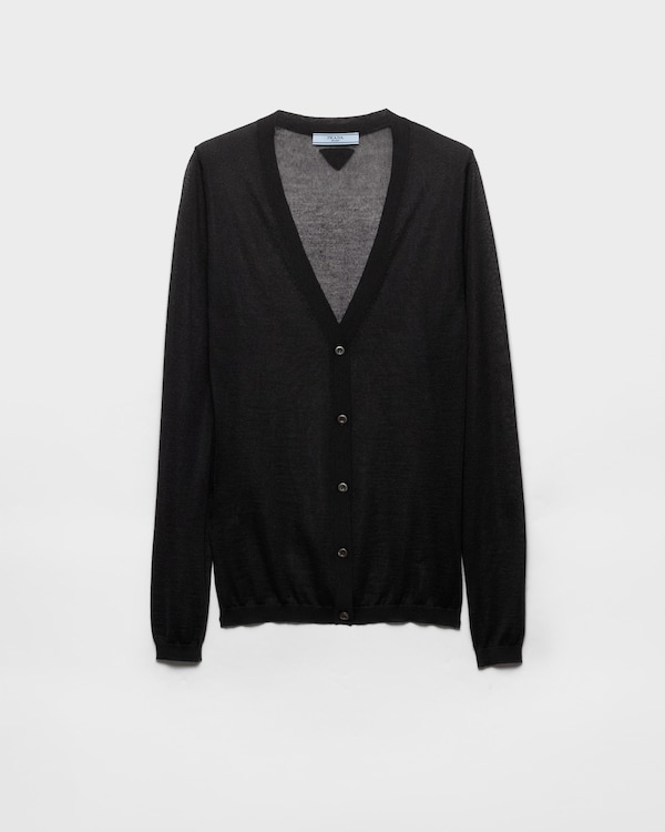 Cashmere and silk cardigan - Black Cashmere and silk cardigan - Black