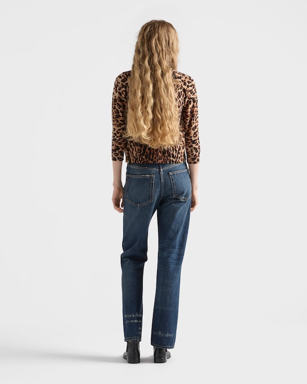 Printed cashmere cardigan Printed cashmere cardigan