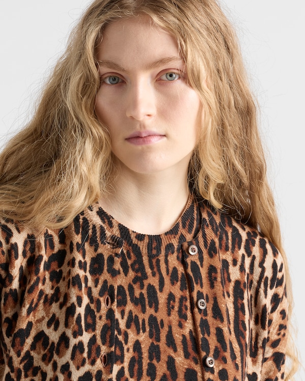 Printed cashmere cardigan Printed cashmere cardigan