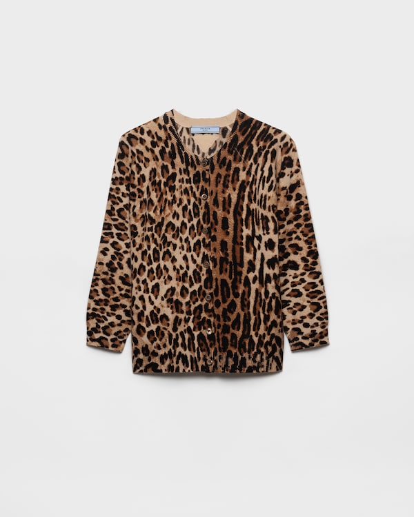 Printed cashmere cardigan Printed cashmere cardigan