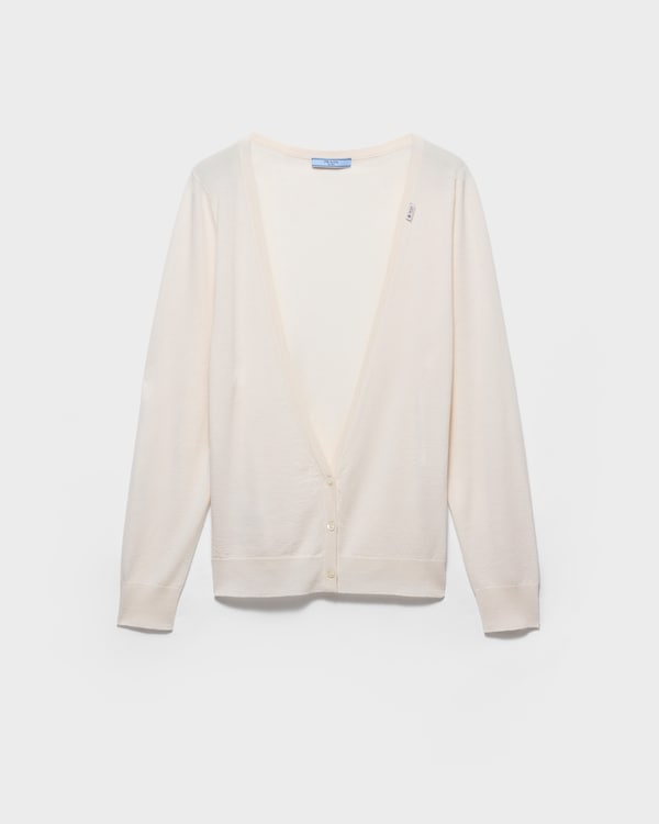 Cárdigan en cachemir - Blanco Cárdigan en cachemir - Blanco