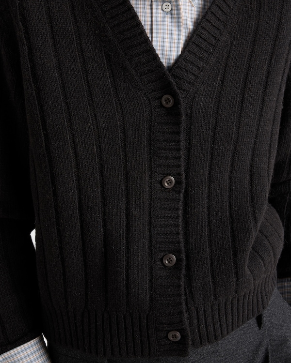 Re-Cashmere cardigan - Anthracite Gray Re-Cashmere cardigan - Anthracite Gray