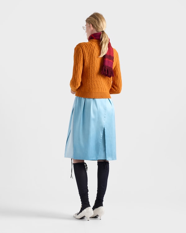Wool and alpaca cardigan - Orange Wool and alpaca cardigan - Orange