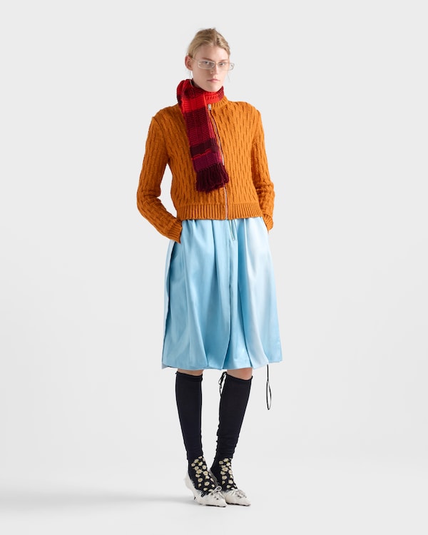 Wool and alpaca cardigan - Orange Wool and alpaca cardigan - Orange