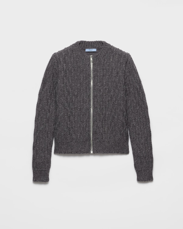Wool and alpaca cardigan - Slate Gray Wool and alpaca cardigan - Slate Gray