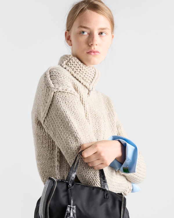 Wool zipper cardigan - Ivory Wool zipper cardigan - Ivory