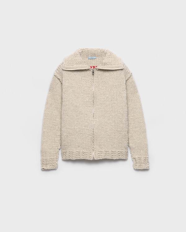Wool zipper cardigan - Ivory Wool zipper cardigan - Ivory