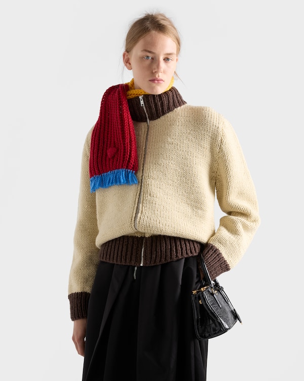 Wool zipper cardigan - Cord/Cocoa Brown Wool zipper cardigan - Cord/Cocoa Brown
