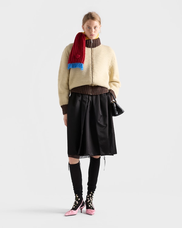 Wool zipper cardigan - Cord/Cocoa Brown Wool zipper cardigan - Cord/Cocoa Brown