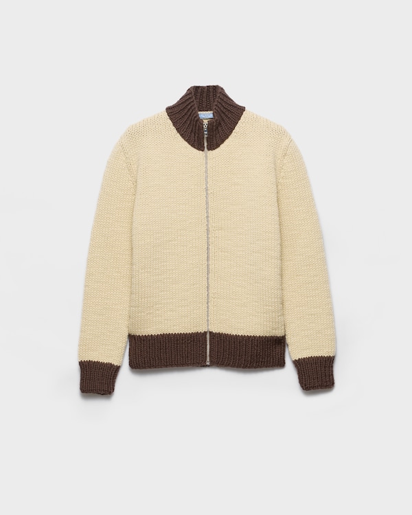 Wool zipper cardigan - Cord/Cocoa Brown Wool zipper cardigan - Cord/Cocoa Brown
