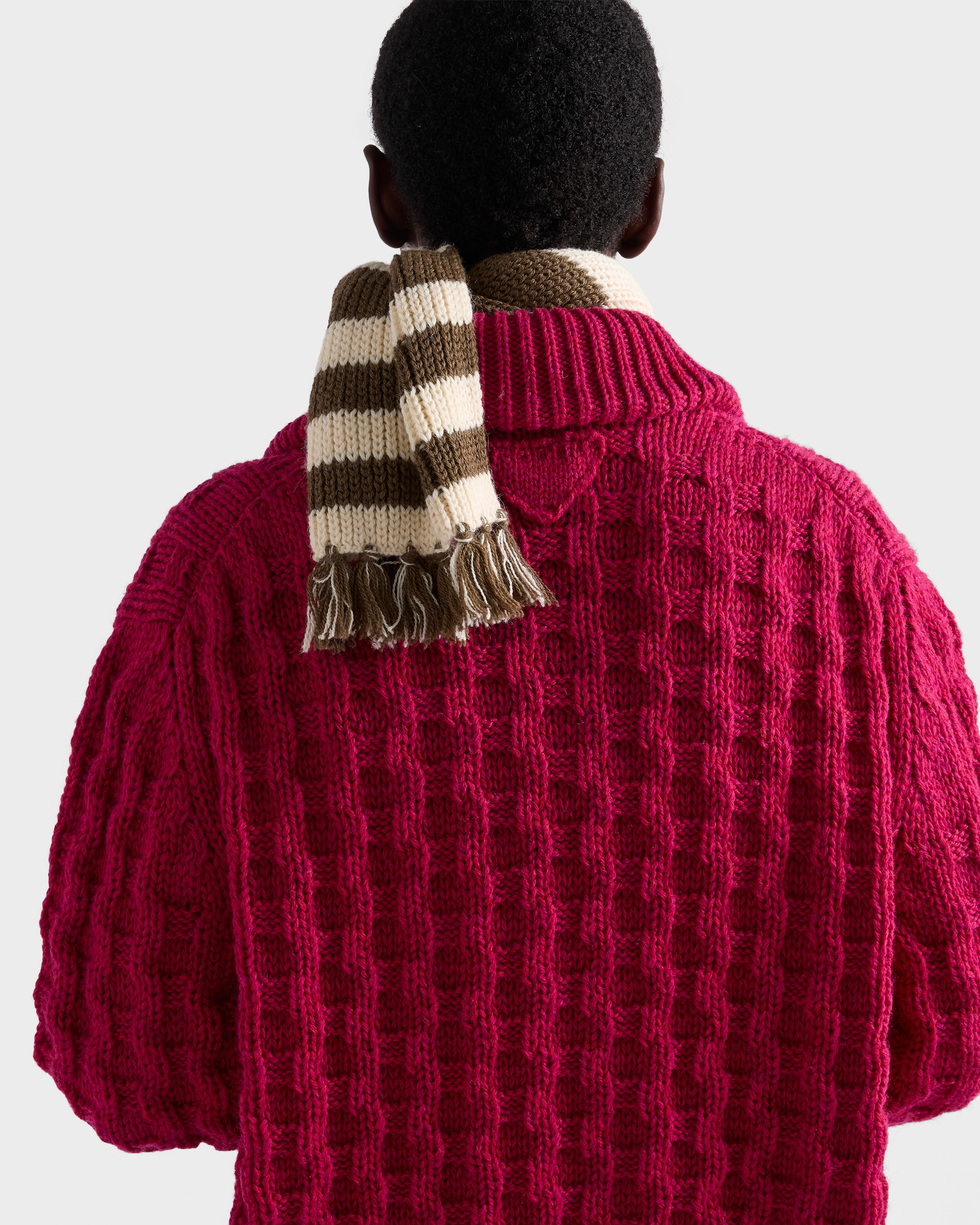 Raspberry Wool Cardigan | PRADA