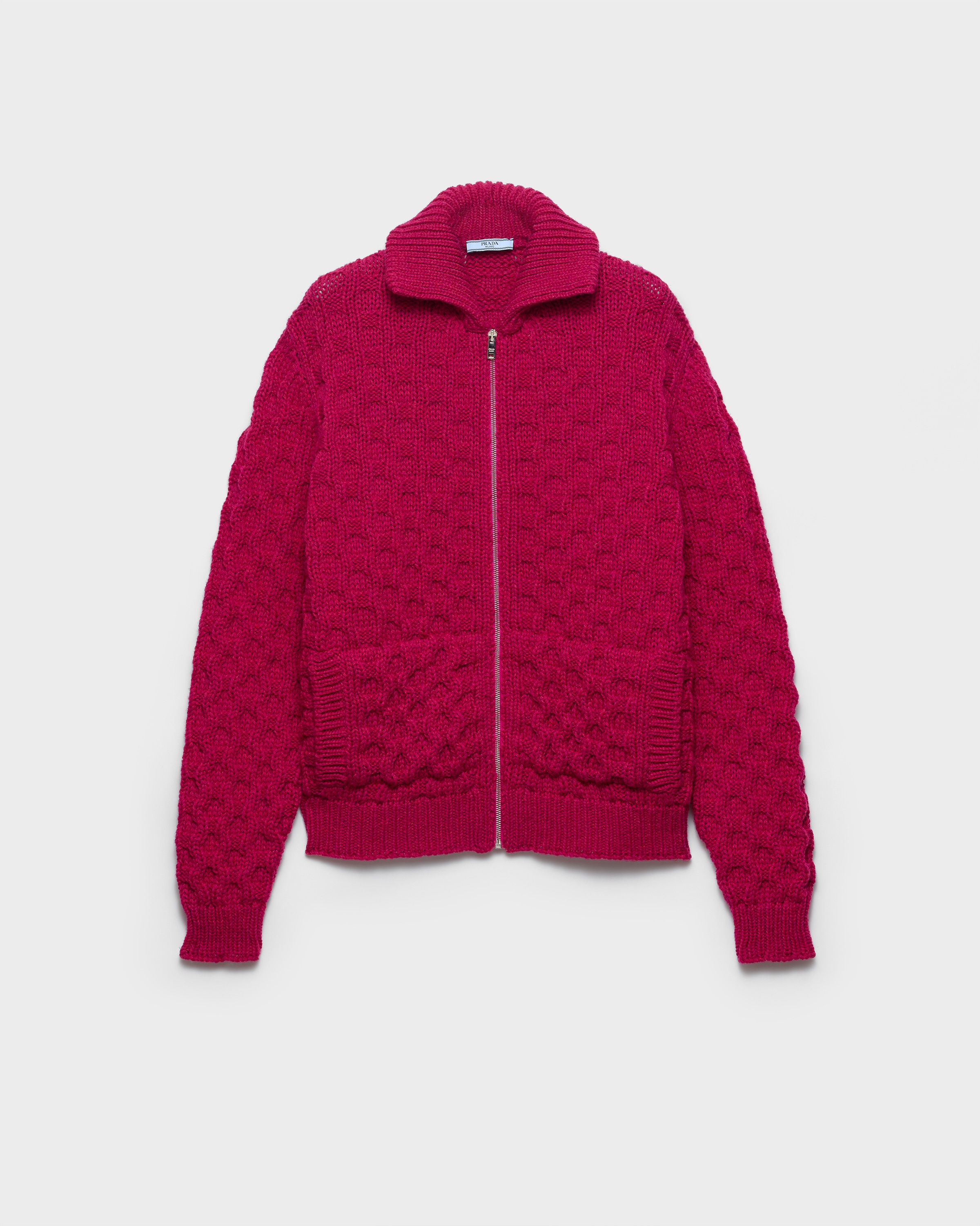 Raspberry Wool Cardigan | PRADA