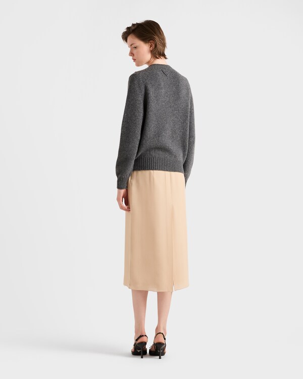 Wool and cashmere cardigan - Gris Pizarra/Negro Wool and cashmere cardigan - Gris Pizarra/Negro