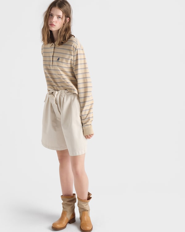 Old gabardine Bermudas - Natural Old gabardine Bermudas - Natural